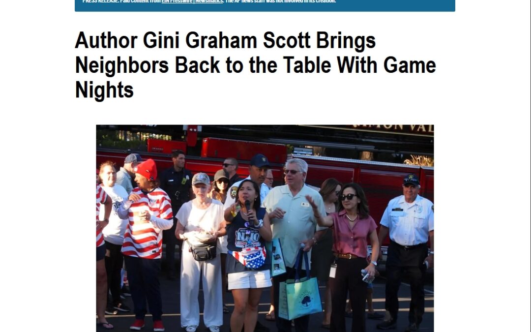 AP News Article: Gini Graham Scott Brings Neighbors Back to the Table With Game Nights